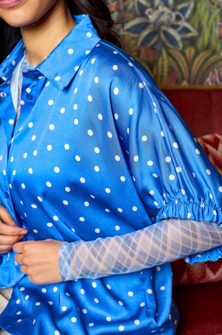 Blouse Mabel blue dot
