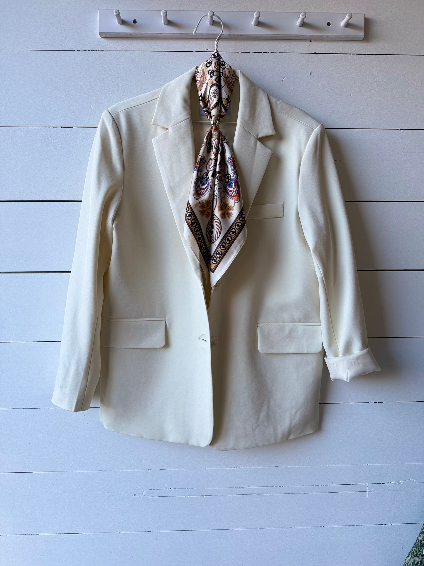 Crème oversized blazer