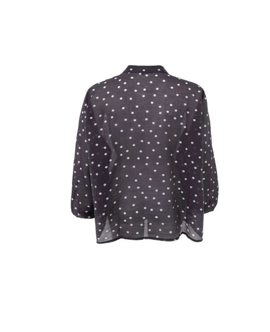 Blouse ‘dotje’ zwart