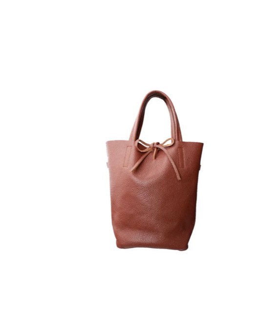 Totebag mini leather chocolat Brown