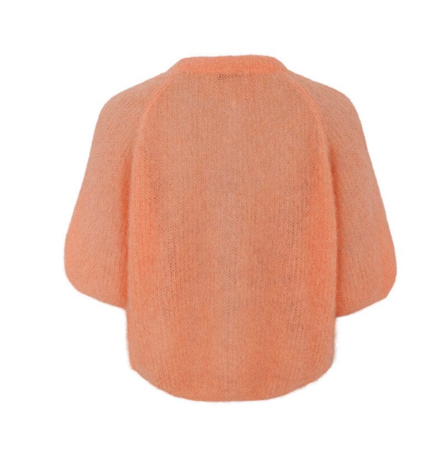 Cardigan knit patent Peach