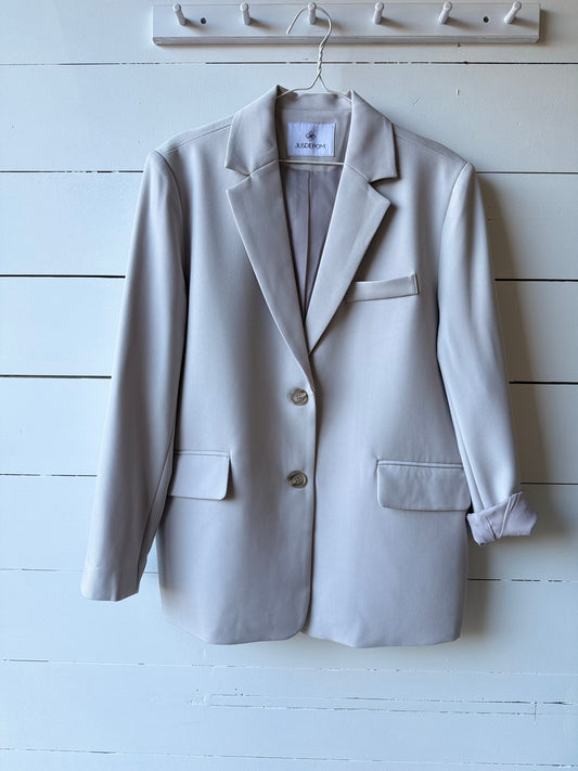 Blazer oversized licht grijs