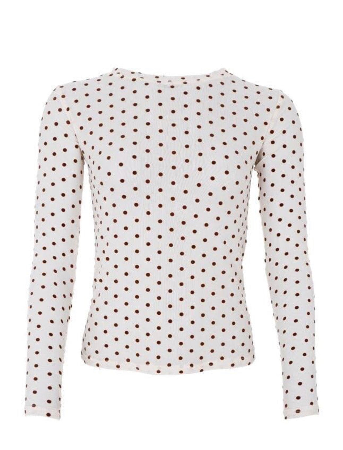 Dotted mesh blouse cream