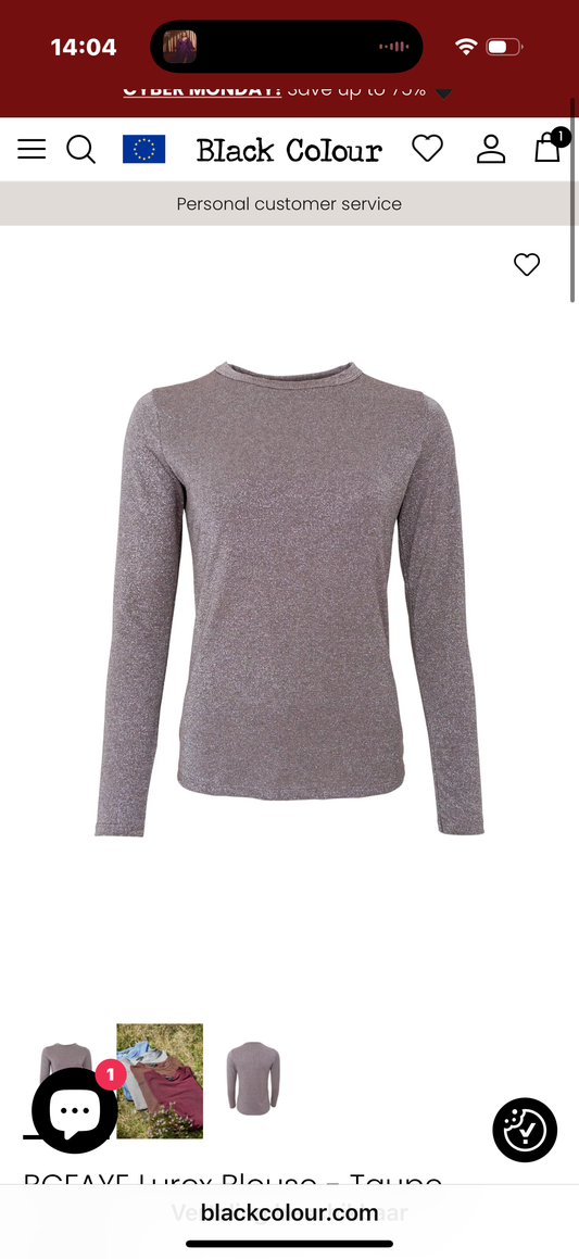 Shirt Faye Lurex Taupe