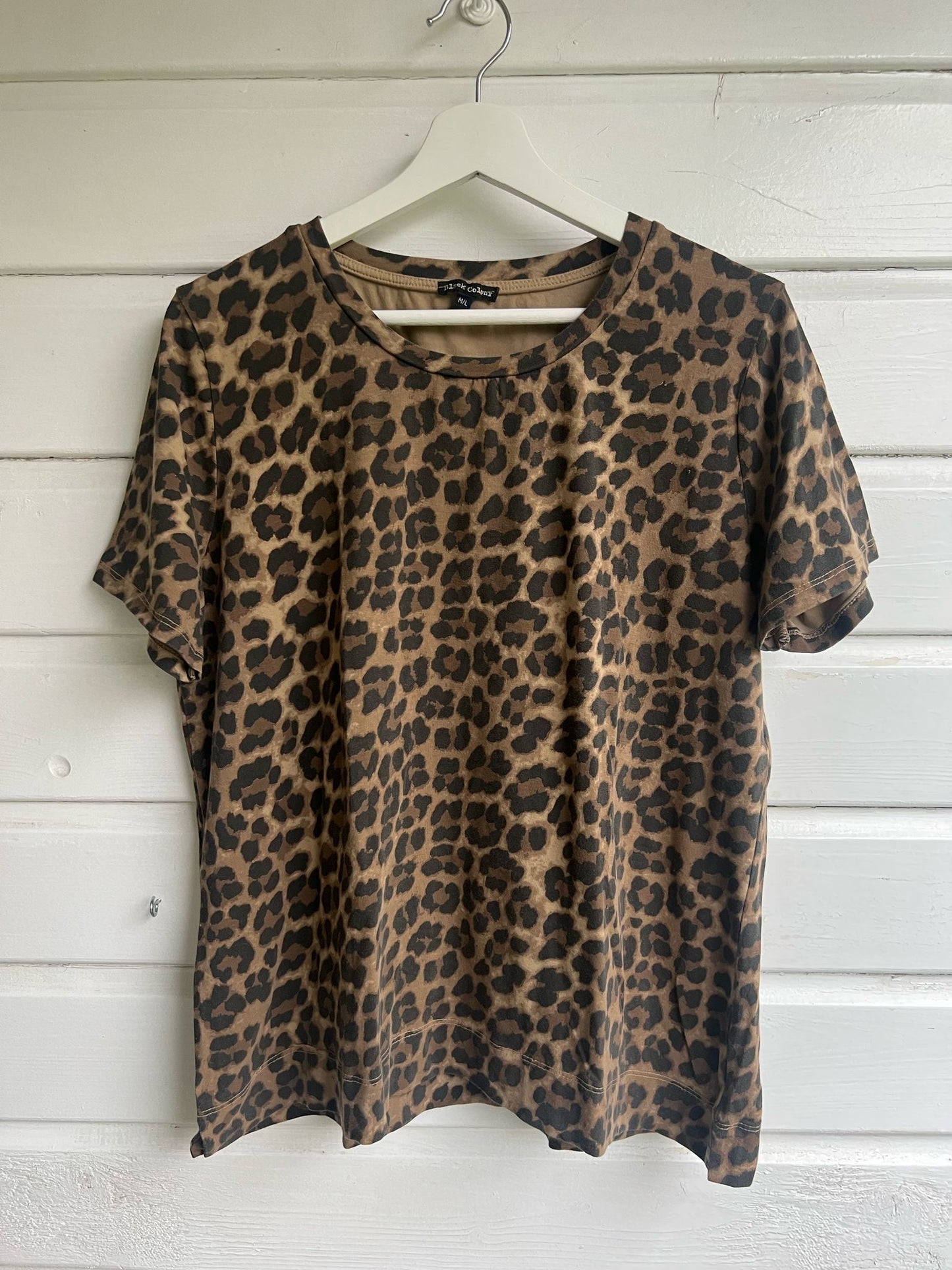 Leopard T-shirt Beige